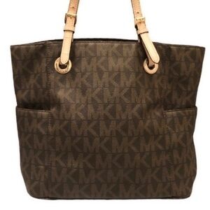 Michael kors signature mk brown tote bag